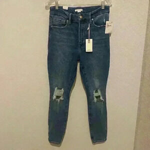 NWT GOOD AMERICAN good waist jeans in indigo144 MSRP $150 Sz 8/29